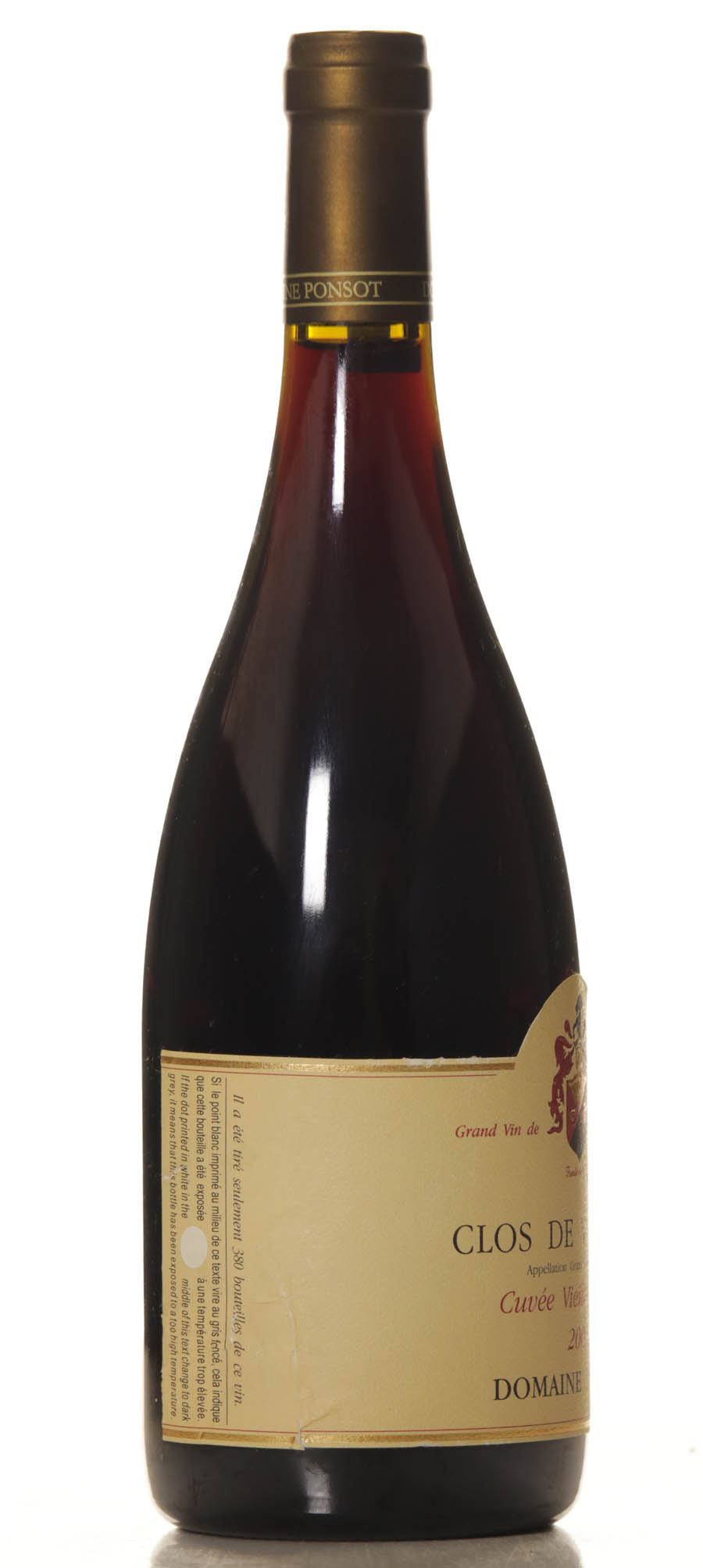 Domaine Ponsot Clos de Vougeot 2007 Cuvee Vieilles Vignes - Image 3