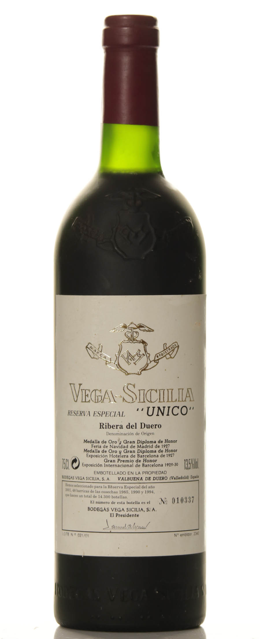Vega Sicilia Unico Reserva Especial 1985/1990/1994 - Release 2001 - Image 3