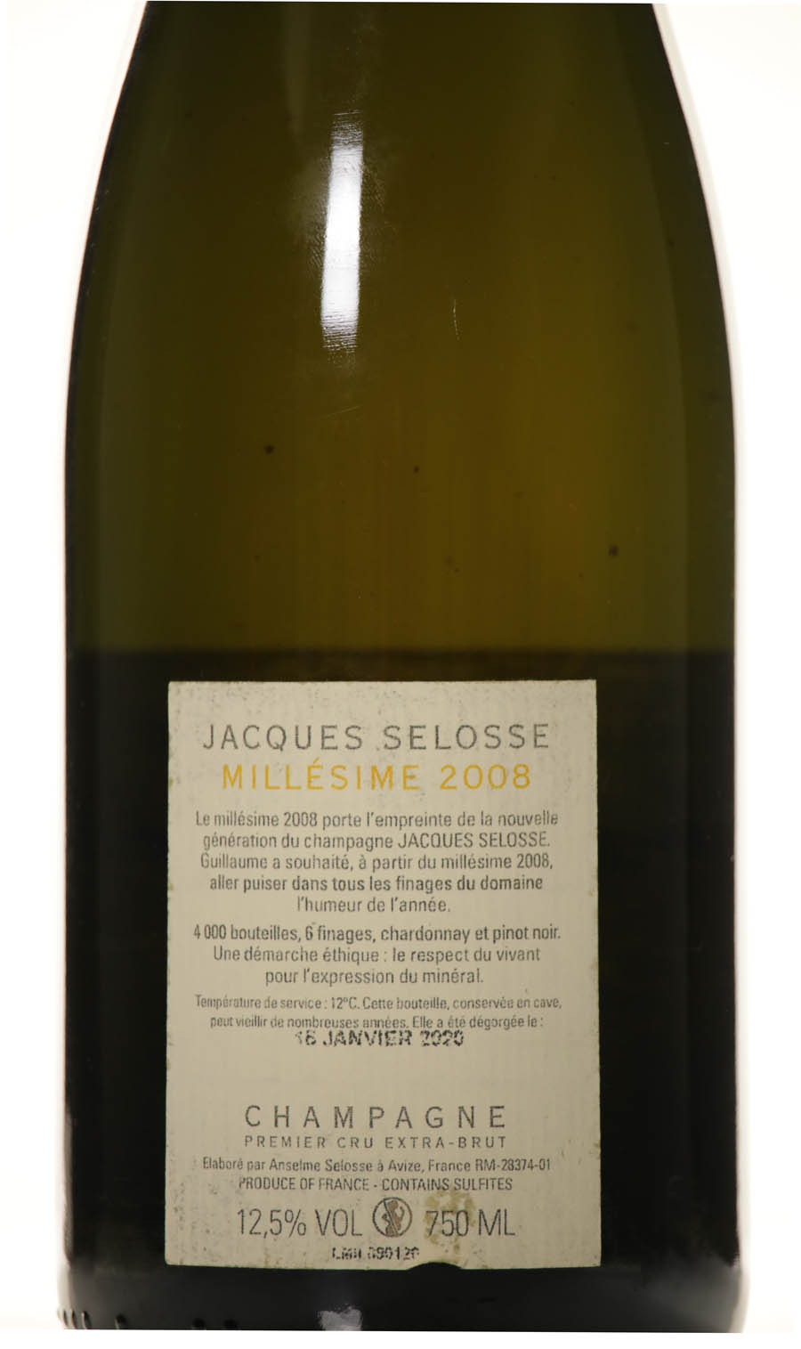 Jacques Selosse Millesime 2008 Extra Brut - Image 2